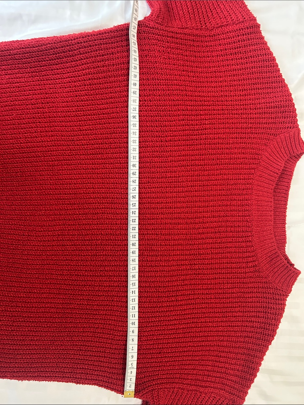 Ardene Red Ribbed Crewneck Sweater - Picture 4 of 4